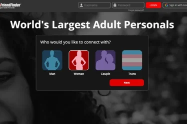 AdultFriendFinder public signup page in English